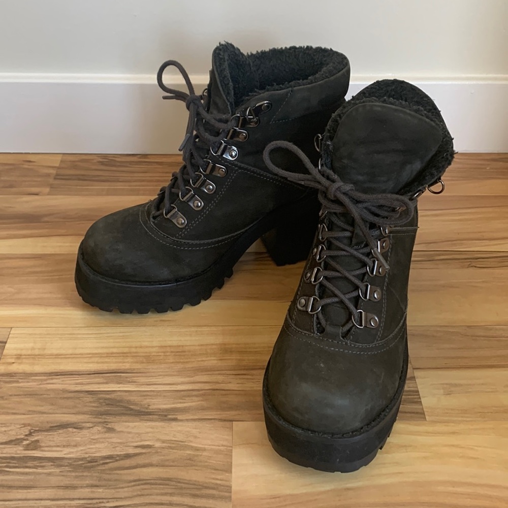 Jeffrey Campbell Sequoia Hiker Boots 7.5 Black